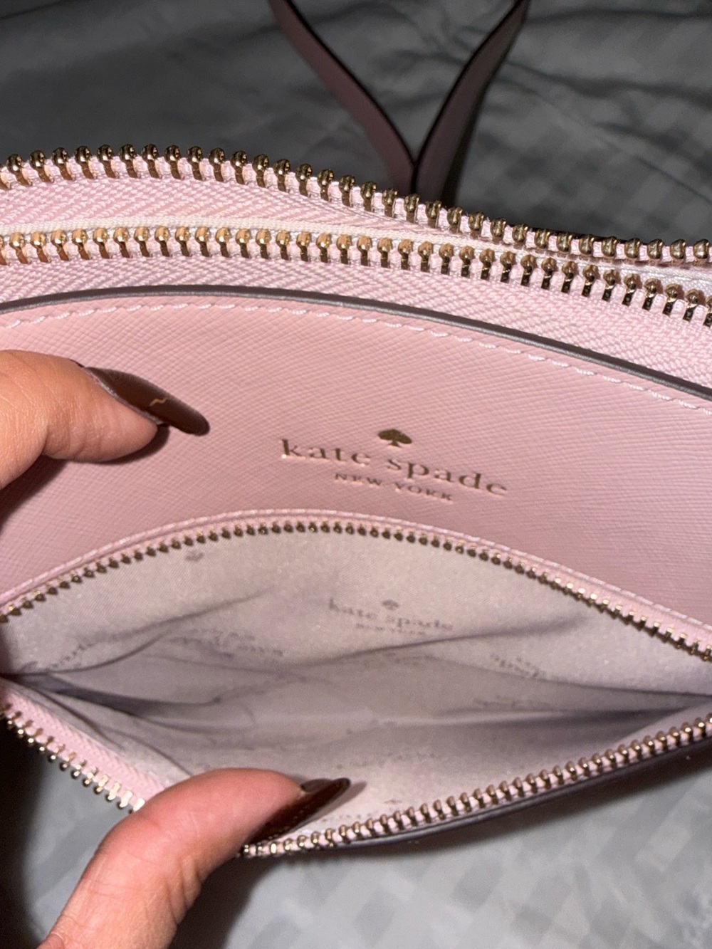 Kate Spade Sadie Large Crossbody Tutu Pink Saffiano Leather - Picture 8 of 11